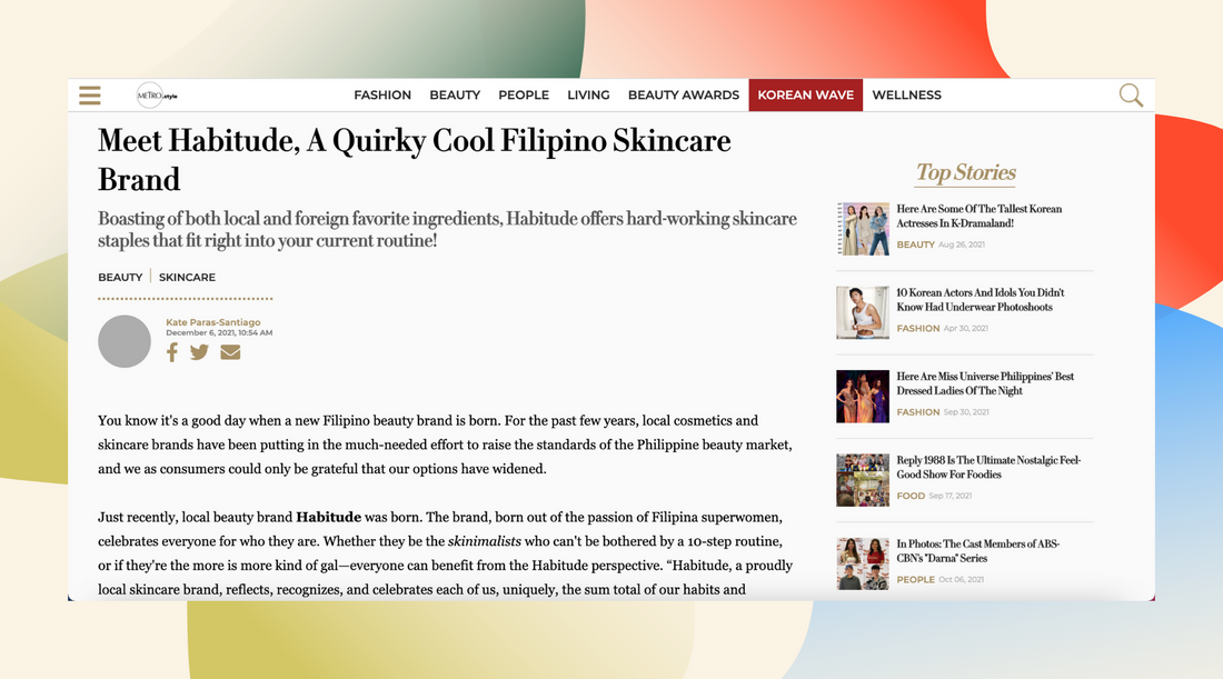 Meet Habitude, A Quirky Cool Filipino Skincare Brand by Metro Magazine